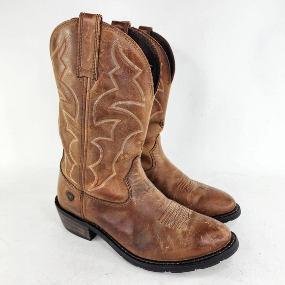 Ariat Men's Ironside 10005937 Cowboy boot US 12 D Brown Leather western boot - Picture 4 of 11